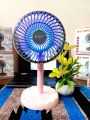 JY Super-2217; long lasting backup time (10 hours plus) With Colorful lighting System; 3 High-Tech Li-Ion Battery; High quality Soundless Rechargeable & Charger fan; Professional & Advanced Technologies 4000 mah Battery: AC/DC Fan.