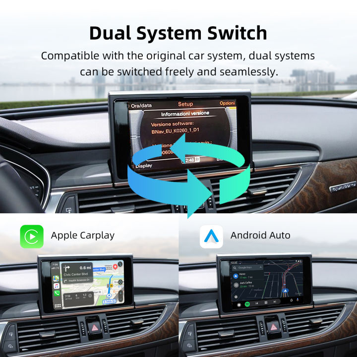 Wireless%20CarPlay%20Android%20Auto%20Retrofit%20Decoder%20Box%20Kit%20for%20Audi%20A6%20A7%202010-2015%20MMI%203G%20System%206.5/7%20Inch%20Screen%20Upgrade%20OEM%20Feel%20-%20Image%203