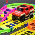 90 PCS Race Track Set Toy Car Adventure Playset for Kids Boys Girls Toddlers, Preschool Educational Puzzle Vehicle Toy, Creative DIY Track Builder City Rescue Car Toys, Birthday Gift for 3 4 5 6 7 8 Year Old Children Indoor Outdoor Fun. 