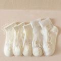 5Pairs/Lot Summer Soft Cotton Girl Socks Breathable Children Short Ankle Socks Kids Lace Princess Mesh Ruffle Lolita Socks. 