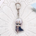 1/6PCS Anime Characters Dr. STONE Acrylic Keychain Accessories Cartoon​ Keyrings Friends  Funny Bag Charms Backpack Pendant. 