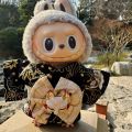 Japanese Style Dress Up for 17cm Labubu Doll Outfit Koi Cherry Blossom Pattern Kimono Doll Suit Doll Decoration Clothes Set. 