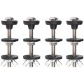M6 Toilet Tank Fixing Screw Set With 304 Stainless Steel Bolts And Flat Washers For Bathroom Sink Sealing Ring.