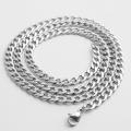 Punk Size 2-7mm Mens Curb Cuban Link Chain Stainless Steel Necklace Women Silver Color Male Jewelry Gifts For Hiphop Boy. 