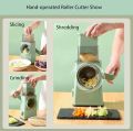 China Imported 3 in 1 Manual Vegetable Cutter Slicer Round , Grater , Table top Drum grater Chopper Blades Multifunctional Kitchen Gadgets Cutting Machine. 