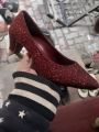 Imported Block Heel Coat Shoes for Women, Almond Toe, Slip-On Pumps, Multiple Sizes. 