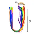 Montessori Style Sensory Toy BPA-free Non-toxic Baby Ribbon Ring Newborns Upwards Develop Colour Recognition Sensory Toy.
