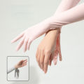 Summer Outdoor UV Protection Finger Long Gloves UPF50+Sunscreen Touchable Screen Sleeve Driving Bicycle for Outdoor Travel. 