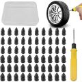 60PCS Tire Repair Rubber Nails Tire Puncture Repair Tool Kit with Screwdriver Vacuum Repair Tire Screw Plug Kit for Car MT Bike.