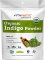 Vitamatic Certified USDA Organic Indigo Powder 1 Pound (16 Ounce). 