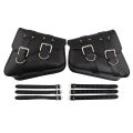 1 Pair Universal Motorcycle PU Leather Saddlebags Side Tool Pouch Bag Luggage Saddle Bag For Harley Sportster XL 883 1200 48 72. 