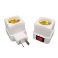E27 LED Light Lamp Bulbs Socket Base Holder US Plug Light Adapter ON/OFF Switch White Lamp Holder for LED Table Lamp LED.