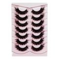 7 Pairs False Eyelashes Wispy Lashes Natural Look Fake Eyelashes Cat Eye Lashes Faux Mink Fluffy Strip False Lashes Pack. 