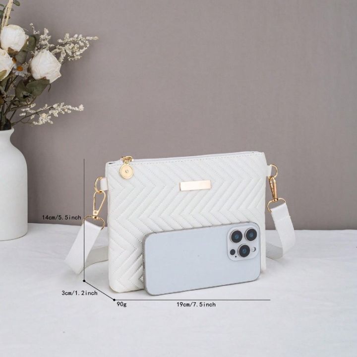 Commuter%20to%20work%20Solid%20color%20Low-key%20flat%20label%20Adjustable%20removable%20shoulder%20strap%20Women's%20shoulder%20bag%20Crossbody%20bag%20-%20Image%203