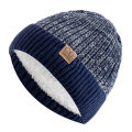 New Unisex Two-Tone Winter Hats Add Fur Lined Men And Women Fashion Warm Beanie Cap Casual Winter Knitted Hats. 