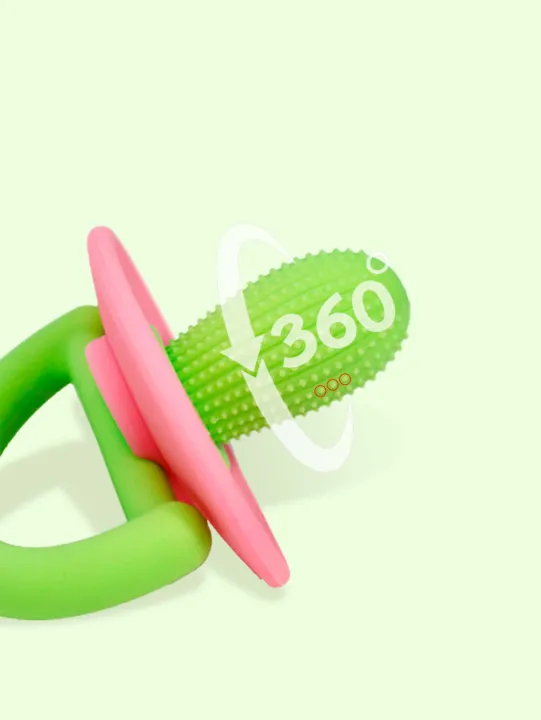 Silicone%20Teether%20Ring,%20Pacifier%20Type%20Teething%20Tool,%20Soft%20Molar%20Stick%20with%20Massage%20Dot%20-%20Image%202