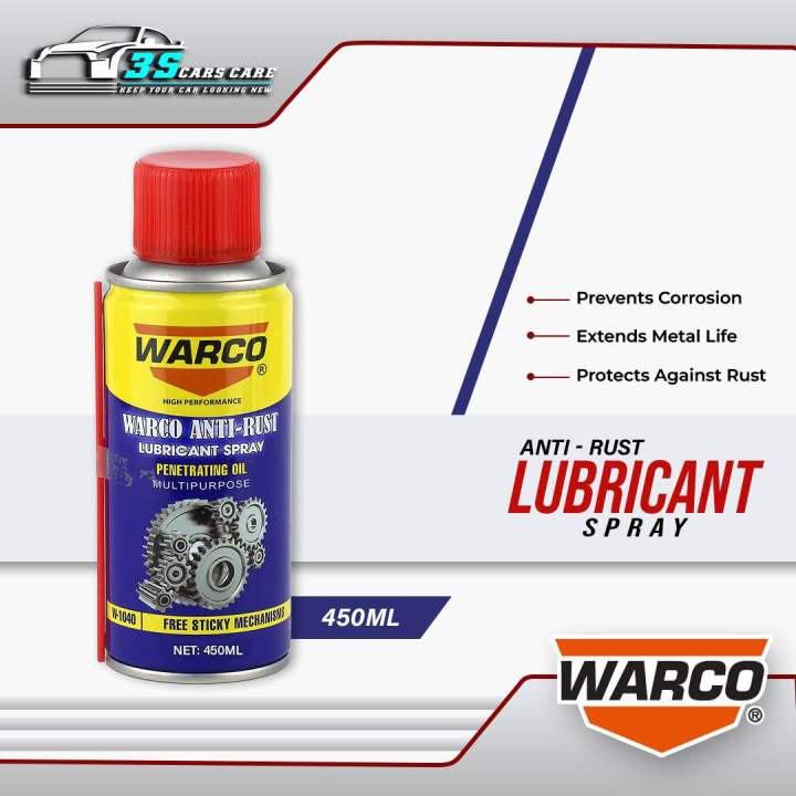 WARCO Anti-Rust Lubricant Spray – Multipurpose Penetrating Oil & Rust Remover