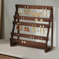 Multilayer Wooden Earring Stand Holder High-capacity Jewelry Storage Organizer Display Rack for Home Living Room Bedroom.