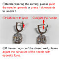 Huitan Green/Blue Cubic Zirconia Hoop Earrings for Women New Temperament Elegant Bridal Wedding Party Earrings Trendy Jewelry. 