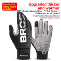 ROCKBROS Cycling Gloves Thicken SBR shock Gloves Thermal Warm Lengthened Winter Autumn Sports Bike Gloves Breathable. 