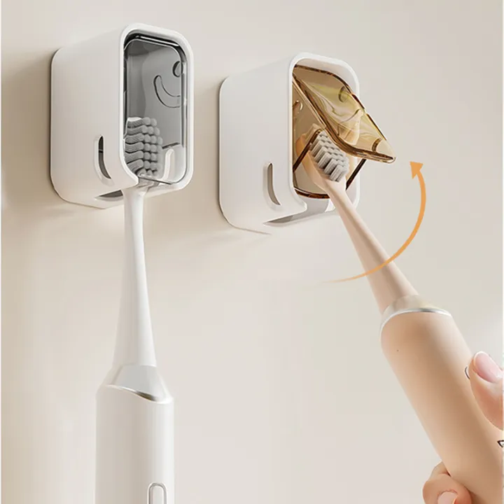 2/3/4PCS%20Wall%20Mounted%20Toothbrush%20Holder%20Dustproof%20Toothbrush%20Storage%20Box%20With%20Cover%20Electric%20Toothbrush%20Storage%20Rack%20Organizers%20-%20Image%204