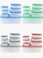 IKEA Style Thumb Lock Food Containers, 7-Piece Set, Stackable Plastic Storage Boxes, 4000ml Capacity, Multi-Sized (190ml, 350ml, 600ml, 2100ml). 