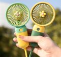 Smart Hand Fan | Cute Rechargeable Handheld Mini Fan | Portable Pocket Cooling Fan | USB Rechargeable Personal Fan for Travel, Office, Sports & Outdoor. 