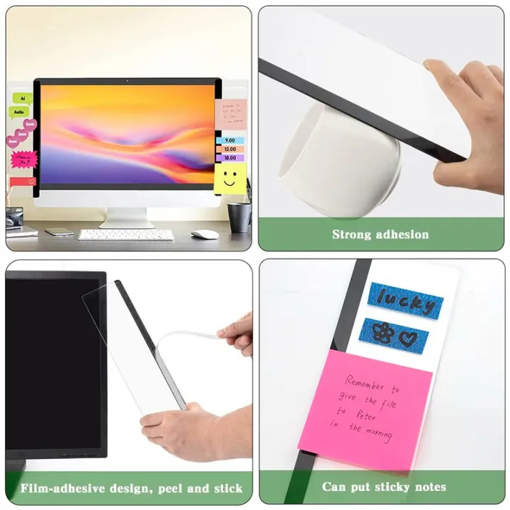 Computer Monitor Message Board Sticky Note Holder Office Screen Memo ...