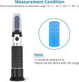Handheld Refractometer Sugar Concentration Meter Densimeter 0-32% Brix Saccharimeter ATC Tester Fruits Grapes. 