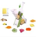 ROMINO Vegetables Cutter for Kitchen, Mandoline Slicer and Chopper, Onion Chopper, Potato Chips Cutter, 3in1 Multifunctional Push and Cut Vegetable Shredder, Grater with Steel Blades, Spring Slicer. 