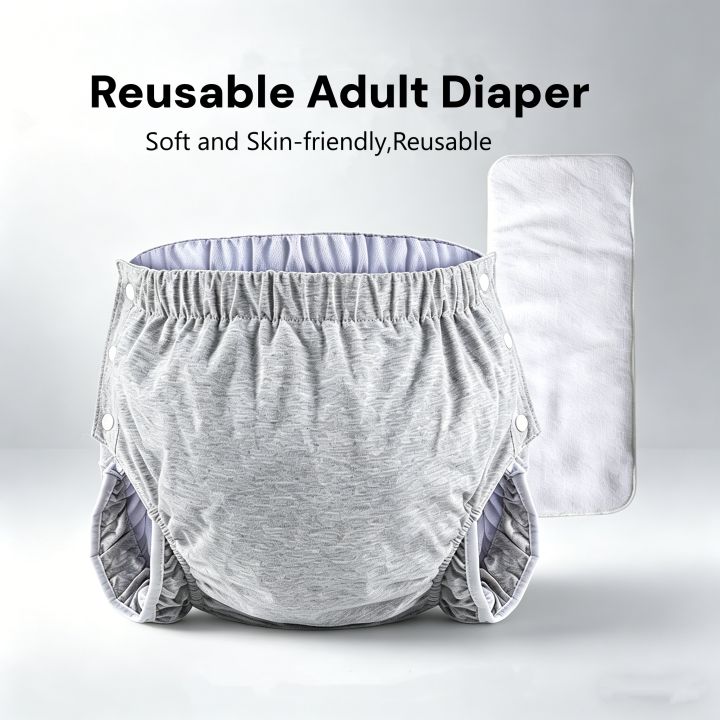 Washable cotton cloth diaper pants paired with diapers for people with incontinence, leak proof diapers for the elderly