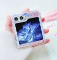 Korean Luxury Glitter Bling Pink Sequin Shockproof Case for Samsung Galaxy Z Flip 5 Z Flip5 Zflip5 Back Cover Funda. 