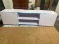 TV Console Table  for Up to 60 Inch TV s ,   2 Storage Cabinet with Open Shelves for Living Room Bedroom,Black. 