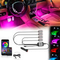 Car Foot Light Ambient Light Atmosphere Decorative Lamp RGB Decorative Lamp LED Car Interior Remote APP Control. 