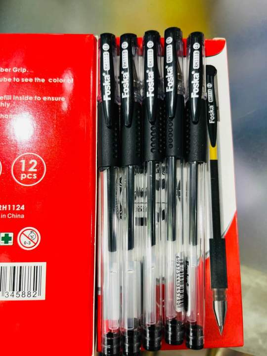 FOSKA%20Gel%20Pen%200.5mm%20Black%20ink%2012PCS%20-%20Image%202