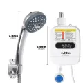 RX-021 Thermostatic Water Heater with Shower and LCD Screen, Boiler Hot Water Heater in 3 Seconds with 3500W. 