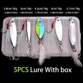 5pcs/lot Wobbler lures 3g/10g/15g Metal Vib Fishing Lure set Sinking Hard Metal VIB Sea Fishing Lures Artificial Pesca Bait.