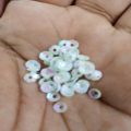 White milky 4mm size french cut/plate catori sequence/sitara for sale in very reasonable price. 
