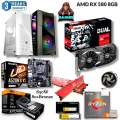 Best Budget Gaming PC With AMD Radeon RX 580 8GB Budget Performance Graphics Card, Ryzen 5 5500(12Threads) Processor, Gigabyte B550M/A520M K V2, 16GB RAM.. 