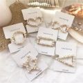 Korean Pearl Hair Clip Snap Barrettes Women Girl Pearl flower pin pack of (1 to 6 )pcs. 