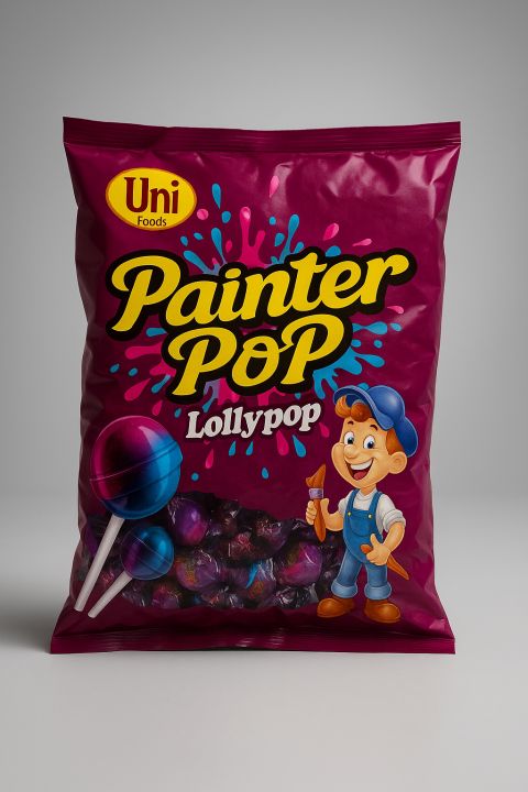 Painter Pop Lollipop – Pack of 50 PCs | Colorful & Flavourful Candy for ...