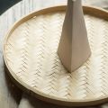 Hand-Woven Bamboo Sieve Bamboo Dustpan Fruit Bread Storage Basket Japanese Kitchen Fruit Tableware Display Storage Tray. 