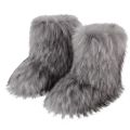 Y2K Fluffy Mid-calf Boots Winter Women Fashion Snow Boots Warm Cotton Shoes. 