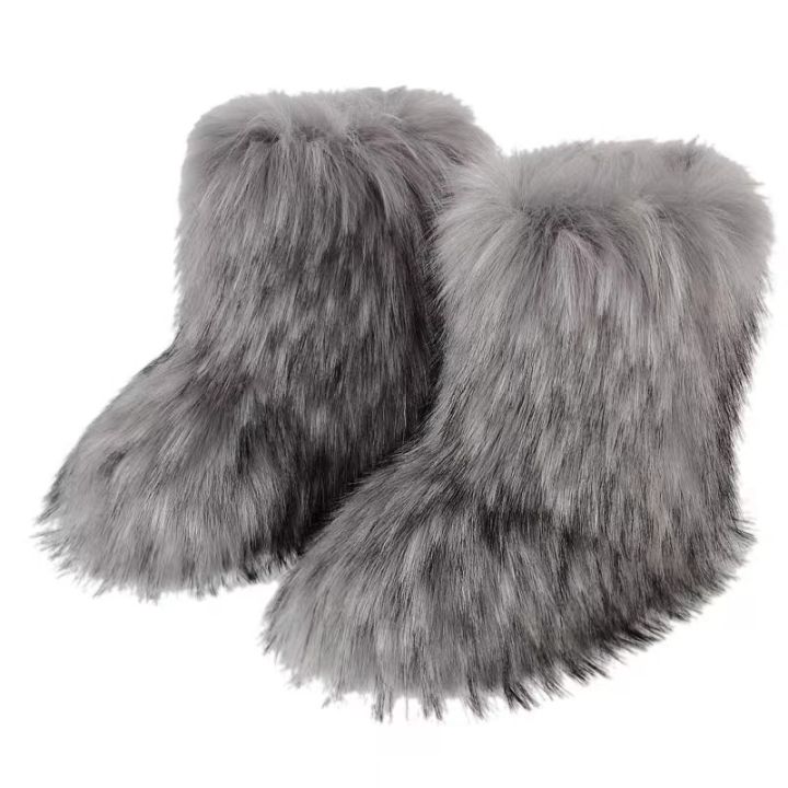 Y2K%20Fluffy%20Mid-calf%20Boots%20Winter%20Women%20Fashion%20Snow%20Boots%20Warm%20Cotton%20Shoes%20-%20Image%206