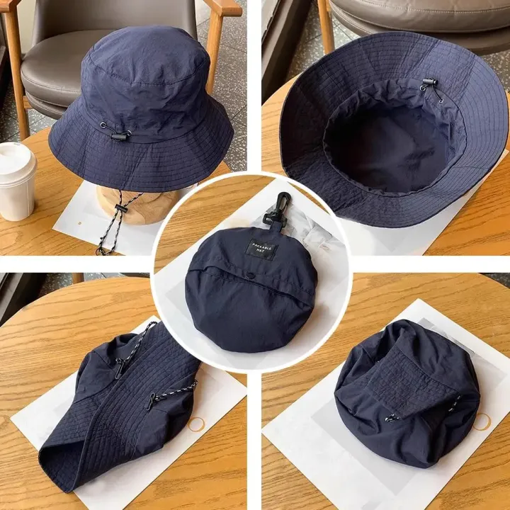 Collapsible%20Bucket%20Outdoor%20Hat%20Waterproof%20Fisherman%20Hat%20Women%20Summer%20Sun%20Anti-UV%20Protection%20Camping%20Hiking%20Mountaineering%20Caps%20-%20Image%204