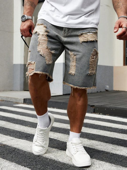 Summer%20New%20Men's%20Fashion%20Stretch%20Denim%20Shorts%20Retro%20High%20Street%20Style%20Old%20Slim%20Fit%20Short%20Jeans%20Splicing%20Design%20Cotton%20Brand%20-%20Image%203