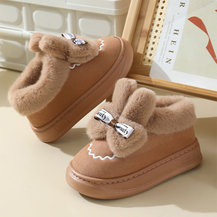 Snow%20Boots%20Winter%20New%20Women%20Warm%20Padded%20Cotton%20Shoes%20Indoor%20Thick%20Bottom%20Plush%20Rabbit%20Cotton%20Boots%20Leisure%20Soft%20Sole%20Ankle%20Boots%20-%20Image%202