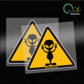 Victory Alien Sticker Paper Flower Area 51 Logo Triangle Warning Sign Reflective Car Sticker Trendy Graffiti Sticker. 