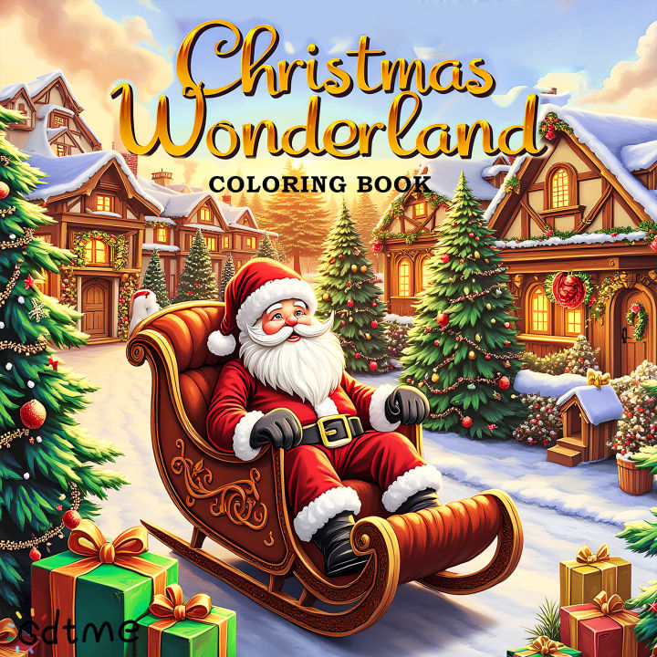 Christmas Wonderland Coloring Book for Adults Featuring Cute Cozy Daily ...