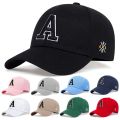 Unisex A Letter Side Ar Embroidery Baseball Caps Spring and Autumn Outdoor Adjustable Casual Hats Sunscreen Hat.